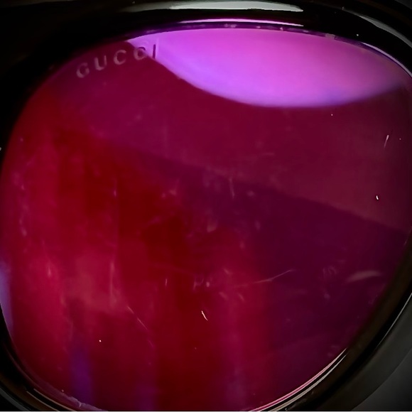 SOLD!! GUCCI BLACK OVAL SUNGLASSES GG1237Sool - Picture 12 of 13